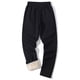 thumbnail image 3 of Pantalones largos de invierno para hombre, rectos, de terciopelo, informales, de uso diario, de rayón, 3 of 4