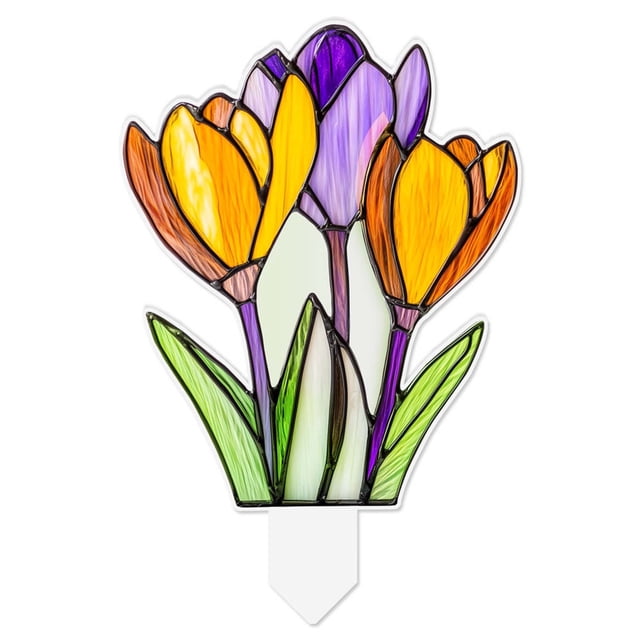 COM1950s Décoration de Plante en Acrylique, Accessoires de Plante en Pot avec Piquets Décoratifs, Support de Plante Transparent et Art de Jardin Ornemental pour Usage Intérieur Extérieur