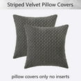 thumbnail image 6 of FlareFable Christmas Decorative Pillow Covers Set of 2, Striped Plush Corduroy Pillows Pillowcases, Boho Home Decor Cushion, Covers for Couch Sofa Bed Living Room, 6 of 16