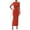Brick Red, variant on PRETTYGARDEN Women's Summer Semi Formal Midi Dresses Sleeveless Ruched Bodycon Long Elegant Cocktail Wedding Guest Dress