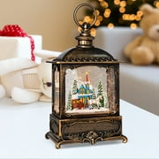 Vintage Carousel Church Water Lamp with Colorful LED & Dancing Bubbles  USB/Battery Powered Night Light for Christmas, Home Office, Kids Room