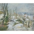 thumbnail image 3 of Camille Pissarro 24x20 Black Modern Framed Museum Art Print Titled - Rabbit Warren at Pontoise, Snow (1879), 3 of 5