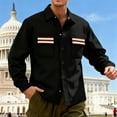 thumbnail image 4 of Veste de Travail Décontractée pour Hommes avec Poche Contrastante et Col Rabattu, Design en Polaire à Boutons, Manches Longues pour Usage Extérieur Décontracté, Tissu Polyester, 4 of 6