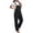 Black, variant on IUYRTFE Women's Adjustable Strap Denim Overalls Loose Fit Maternity Jumpsuit with Pockets