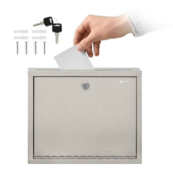 Caja de sugerencias Adir Corp 30 x 25 x 15 cm con cerradura, color beige