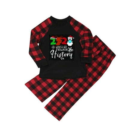 

Christmas Pajamas Mens Pajama Pants Christmas Baby Kids Child Printed Top+Pants Xmas Family Matching Pajamas Set Matching Family Christmas Pajamas Plaid Pajama Pants New Arrival Black 120