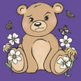 thumbnail image 2 of Junior's Lost Gods Adorable Teddy  Graphic Tee Purple Medium, 2 of 3