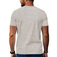 thumbnail image 3 of AHTJRT Men's Casual Short Sleeve Henley Shirt Stylish Comfortable Button Placket Soft Tees Gray 2XL, 3 of 8