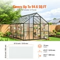 thumbnail image 2 of VEVOR 12 Pack Polycarbonate Greenhouse Panels, 2' X 4' X 0.24'' Roof Panels Sheets, Waterproof UV Protected Corrugated Plastic Roofing, Impact Resistance Clear Roofing Sheets for Greenhouse/Garden, 2 of 9