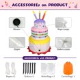 thumbnail image 6 of DomKom [New] 6FT Inflatables Birthday Cake Outdoor Decorations with Candles,Build-in LED Magic Lights, for Happy Birthday Party Outdoor,Indoor,Garden Yard Lawn Decor, 6 of 6