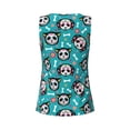 thumbnail image 5 of Sigee Skull Cat for Women's Workout Tank Top,Running Tank Tops,Sleeveless Gym ClothesSmall, 5 of 8