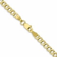 thumbnail image 3 of 10K Yellow Gold 3.35mm Semi-Solid Curb Link Chain (22 X 3.35) Made In South Africa 10bc106-22, 3 of 5