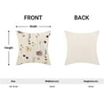 thumbnail image 2 of Watercolor Floral Pillow Covers 18x18 Inch Set of 2, Outdoor Plum Beige Flower Decorative Throw Pillows Farmhouse Linen Modern Minimalist Floral Pillow Case for Sofa Couch Home Decor, 2 of 6