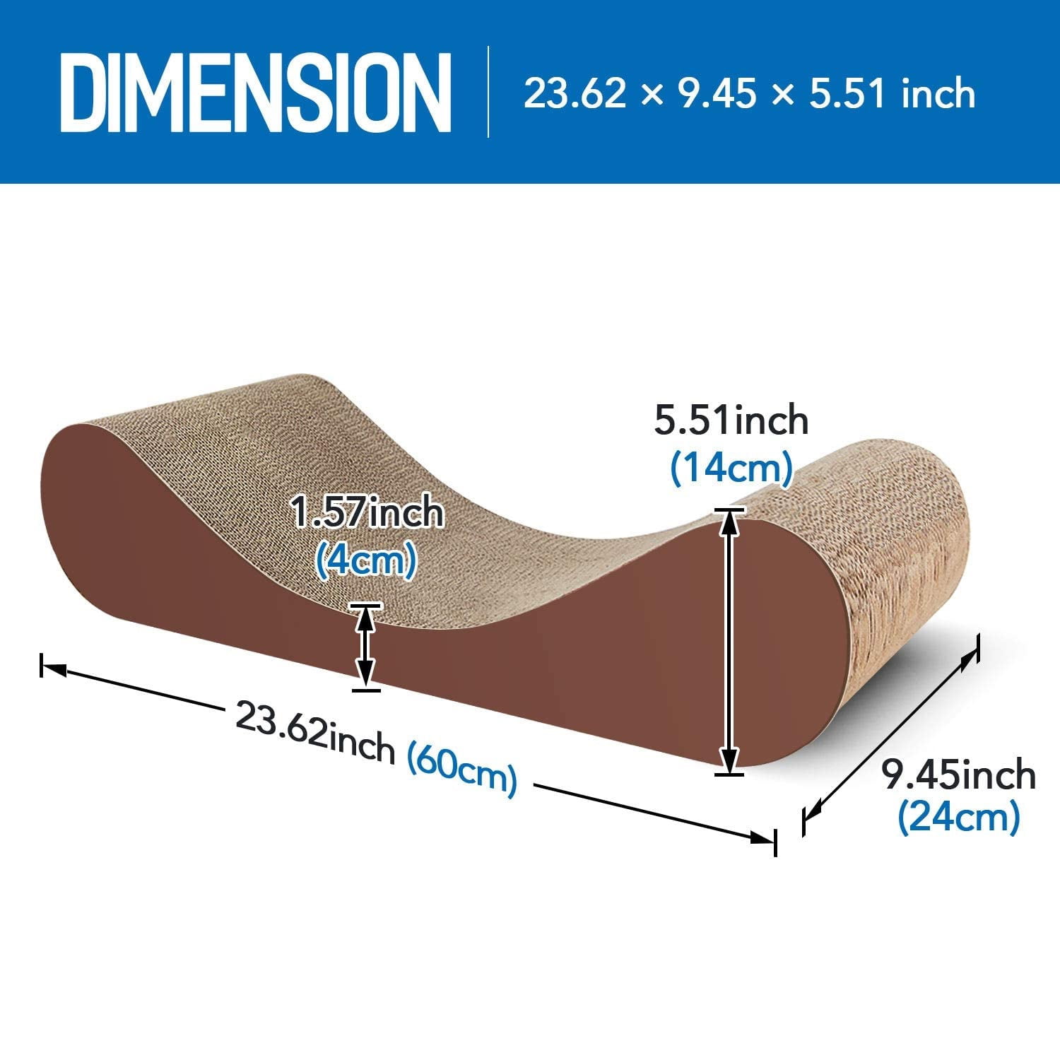 Pefilos 23" Cat Scratcher Cardboard Bed Bone Cat Scratching Pads Corrugated Cat Scratch Toy, Brown Pefilos 23" Cat Scratcher Cardboard Bed Bone Cat Scratching Pads Corrugated Cat Scratch Toy, Brown