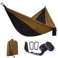 thumbnail image 1 of Hamaca al aire libre ultraligera giratoria de nailon 210t, hamaca de cuerda transpirable simple y doble para acampar, 1 of 5
