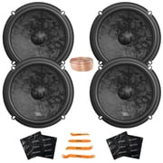 2x JBL Stage3 68CF 6.5" 760W Max 2-Way Component Car Audio Speakers, 2x JBL Stage3 68F 6.5" 560W Max 2-Way Coaxial Automotive Speakers, 4x Speaker Sound Deadening Material, Speaker Wire, Pry Tool Set