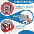 thumbnail image 3 of Uxcell Wall Mount Key Lock Box (4.5"x3.9"x1.8", Red) - 4 Digit Portable Combination Lockbox for Keys Safe Security Storage Resettable Code Lockbox for Home Office, 3 of 7