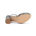 thumbnail image 3 of BLISSFUL STEP Women's Shoes Colorful Platform Chunky Heels Ankle Strap Clear Open Toe Sandals Gray 8.5, 3 of 8