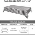 thumbnail image 2 of Rectangle Tablecloth 60x102 Inch, White Buffalo Plaid Rectangular Tablecloths Durable Table Cloths Table Topper Cover for Party, Wedding, Cocktail, Banquet, Festival, 2 of 8