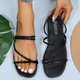 thumbnail image 1 of Sandalias planas de dos usos con tiras cruzadas de moda Wmkox8yii  ytu10616, 1 of 4
