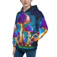 thumbnail image 2 of Pofeuu Magic Mushrooms ,Fireflies Print Teenage Zipper Hoodie Sweatshirts Hooded Casual Jackets With Pocket For Boys Girls-Small, 2 of 6