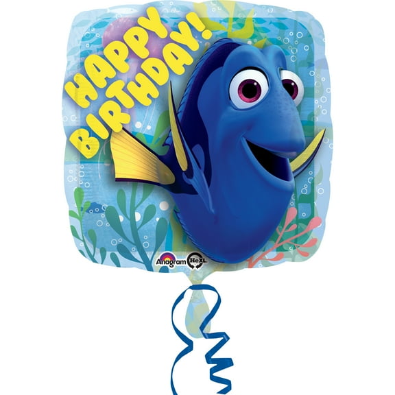 Finding Dory Happy Birthday 18" Balloon (Each) - Party Supplies