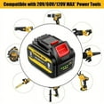 thumbnail image 3 of 20V/60V MAX Lithium-Ion Battery Pack - DCB606, 9Ah (9000mAh) with LED Charge Indicator, Rechargeable for Cordless Tools, Compatible with DCB609, 3 of 7
