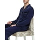 thumbnail image 4 of Txlixc Traje de pijama de seda de 2 piezas, chaqueta de manga larga con solapa masculina + pantalones Txlixc  moda, 4 of 6