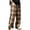 Khaki, variant on Casual Plaid Trousers for Everyday Comfort with Loose Fit Breathable Drawstring Waist Versatile Men’s Jeans Alternative for Casual Outings