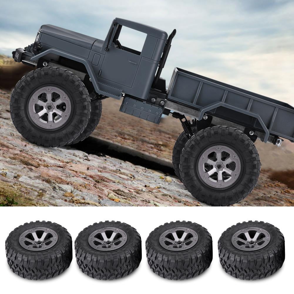 Crawler Tires 4pcs 1:16 Rubber Rocks Tyres Wheel Tires RC Accessory Remote Control Militaty Car Part