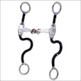 thumbnail image 1 of Hilason Antique Brown Horse Training Bit Snaffle Mouth Copper Wire Wrapped Link, 1 of 1