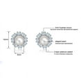 thumbnail image 6 of Baguette Cut Stud Earrings for Women Cubic Zirconia Simulated Pearl Ginger Lyne Collection, 6 of 6
