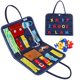 thumbnail image 1 of Tablero ocupado para niños pequeños, juguetes Montessori para aprender habilidades motoras finas, tablero sensorial educativo con hebillas, niño pequeño Sincero  Hogar, 1 of 5