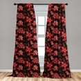 thumbnail image 5 of Ambesonne Romantic Curtains, Paisley Flower Pattern, Pair of 28"x95", Multicolor, 5 of 5