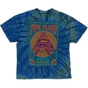 Urban Outfitters Women's X Pyramid Blue Tie Dye Oversized Tee T-Shirt (Small/Medium, Blue/Green Tie Dye)