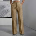 thumbnail image 6 of Qingpeng Womens Dress Pants Striped Business Casual High Waisted Stretchy Slacks Pull On Straight Leg Work Office Trousers, 6 of 6