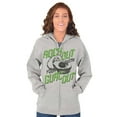 thumbnail image 4 of Rock With Guac Out Fun Guacamole Pun Unisex Fleece Graphic Zip Up Hoodie Brisco Brands 2X, 4 of 5