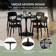 thumbnail image 5 of WestinTrends Playa 31.5" Round Outdoor Indoor Metal Cocktail Dining Table, Black, 5 of 9