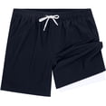 thumbnail image 2 of DAKIMOE Mens Swim Trunks with Compression Liner Quick Dry Sports Beach Shorts for Men Swimming Board Shorts Bathing Suits with Pockets Swimwear Surfing S to XL, 2 of 8