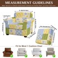 thumbnail image 7 of FKELYI Stretchable Armchair Slipcover 2 Pcs Couch Covers Anti-Dust Furniture Protector Floral Butterfly Print Washable Spandex Sofa Cover with Individual Cushion Cover, 7 of 7