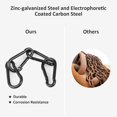 thumbnail image 3 of 3 Inch Carabiner Spring Snap Hook Steel Clip Link Buckle Heavy Duty 8x80mm 10 Pcs for Outdoor Camping Hiking Hammock Swing, Black, 3 of 5