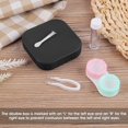 thumbnail image 3 of Contact Lens Cases with Mirror Contact Lens Holder Mini Box Container Portable Contact Lens Soaking Case with L and R Caps for Travel (Black), 3 of 7