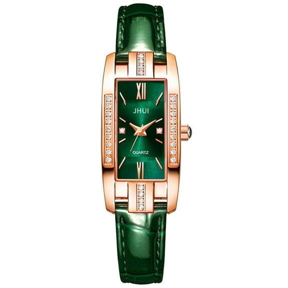 TIHLMK Womens Watch Women Fashion Watch Clock Leather Strap Casual Dress Wrist Crystal