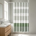 thumbnail image 4 of CaiYueKe Rideau de Douche à Franges Rayées, Rideau de Bain Imperméable, Déco de Salle de Bain Moderne, Rideau Épais en Polyester, Rideau de Séparation Sec/humide, Doublure de Douche Résistante à la Moisissure, Rideau de Salle de Bain Élégant, 4 of 7