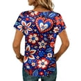 thumbnail image 4 of KDDYLITQ 250 Years Of Shirt Womens 250th Anniversary Printed Crew Neck Red White Blue Blousees Flag Short Sleeve Summer Clothes Independence Comfy Tops Royal Blue 2XL, 4 of 5