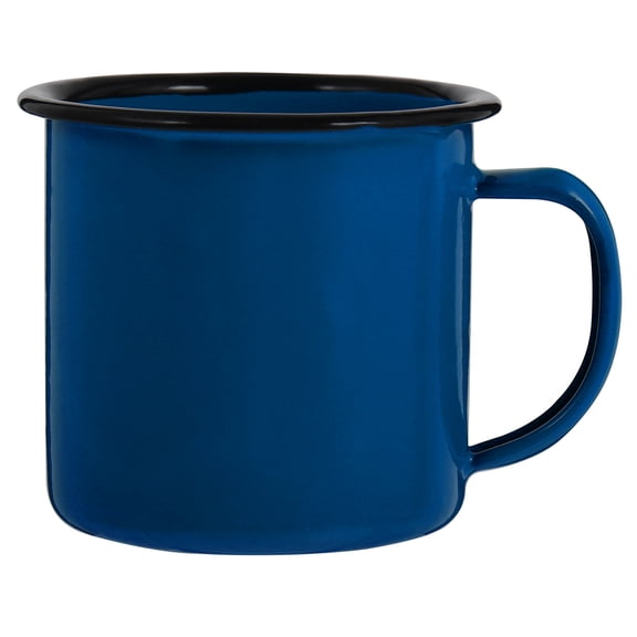 Topbathy Back to School Retro Tin Mug Iron Mug Blue 1Pack for Friends and Family