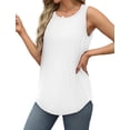 thumbnail image 2 of MOSHU 2 Pack Tank Tops for Women Loose Fit Summer Sleeveless Plus Size Tops Round Neck Flowy Casual Shirts Outfits, 2 of 7