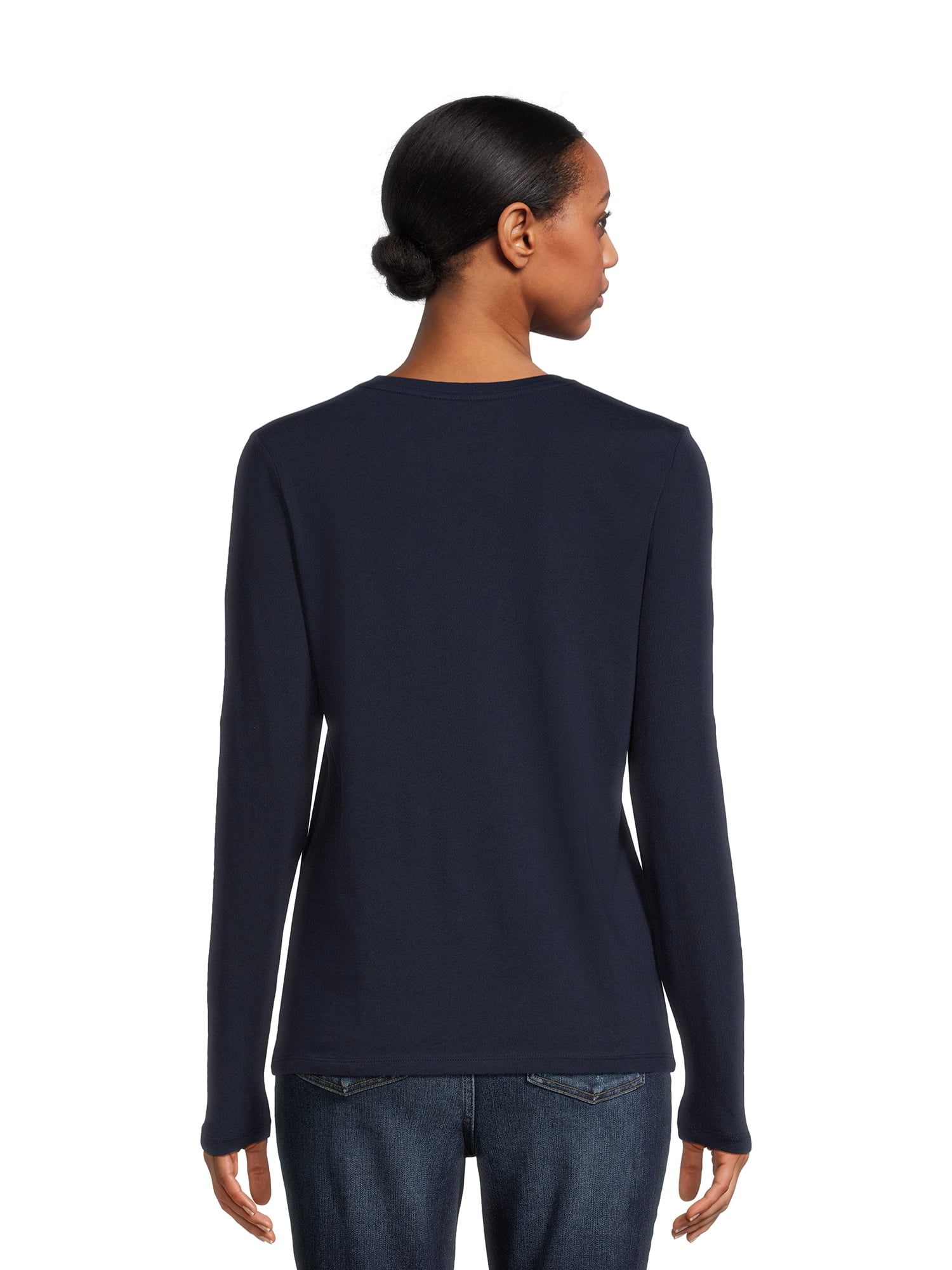 Time and Tru Women's Long Sleeve T-Shirt (3 Pack)