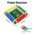 thumbnail image 3 of CYFW Shut the Box Game, Wooden Board Games, Family Games for Adults, 2-4 Player Dice Tabletop Toys for Christmas Party Pub Classroom (8.8 Inches), 3 of 7
