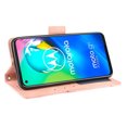 thumbnail image 5 of Case for Motorola MOTO G8 Cover Adjustable Detachable Card Holder Magnetic closure Leather Wallet Case - Pink, 5 of 5